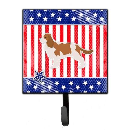 Jensendistributionservices USA Patriotic Cavalier King Charles Spaniel Leash or Key Holder MI1655743